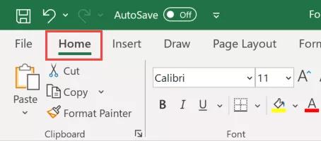 Truy cập vào thẻ Home